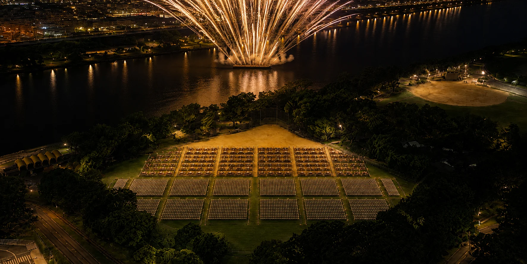公園内の特別観覧エリアの観覧イメージ